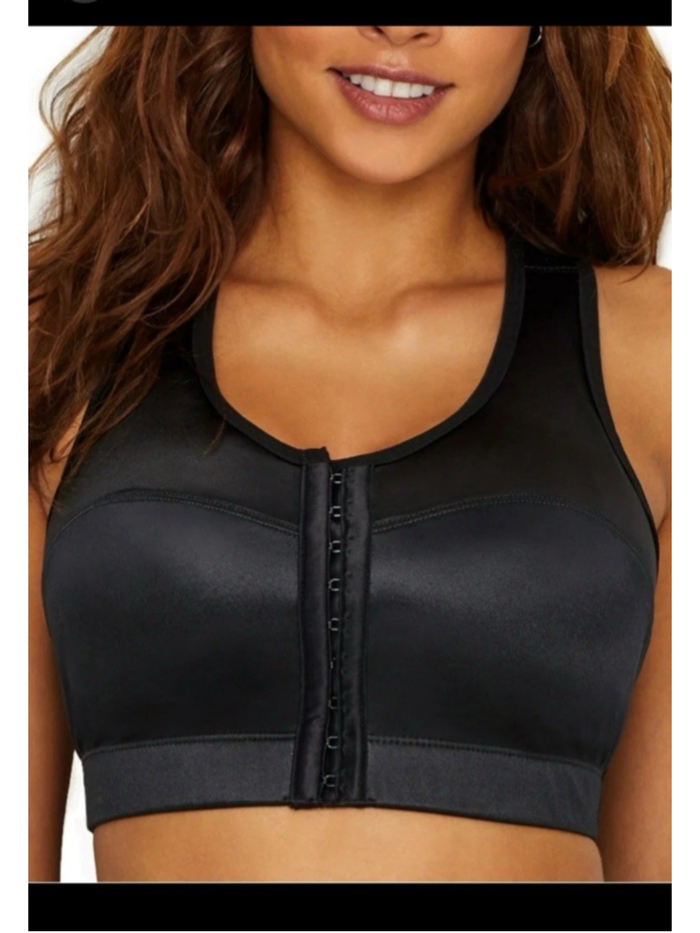 ENELL 2 Racerback Full Coverage High Impact Sports Bra NL102 Black Bust 38-42"